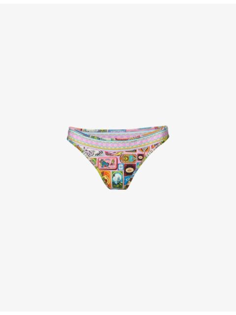 CAMILLA Salty Splendour Bind-Edge Reversible Bikini Bottoms