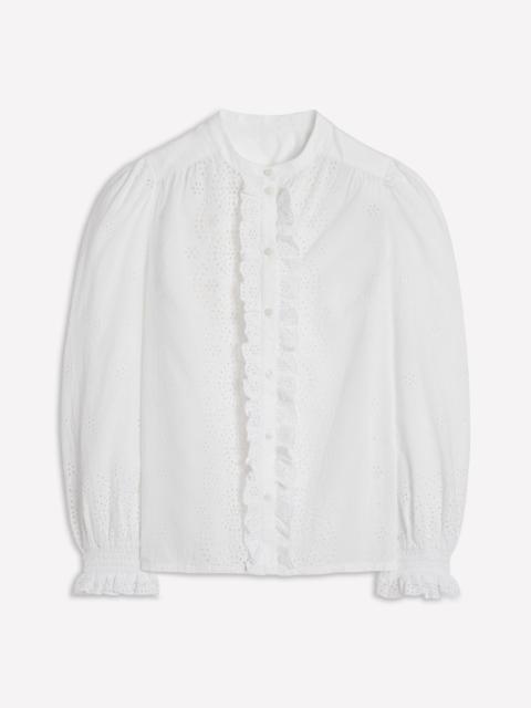 BODEN Alice Broderie Top-White