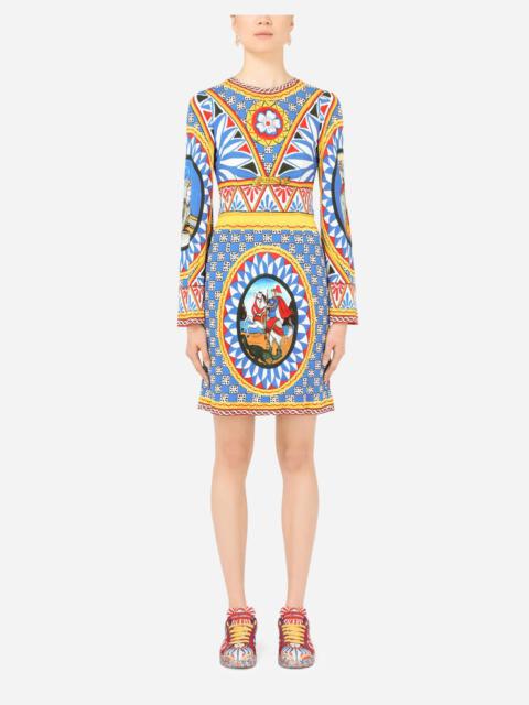 Dolce & Gabbana Short Carretto-print organzine dress