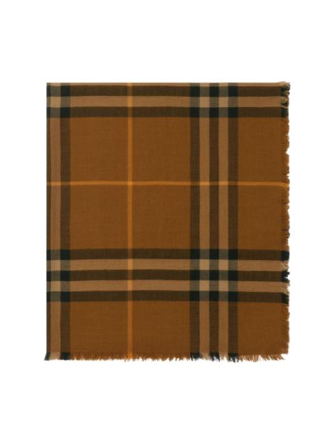 checkered wool scarf