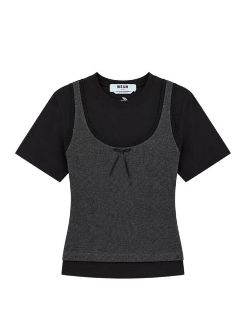MSGM Layered Tank Top Tee