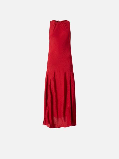 PINKO LONG VISCOSE JACQUARD DRESS