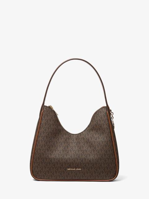 MICHAEL KORS Nayla Small Signature Logo Hobo Shoulder Bag