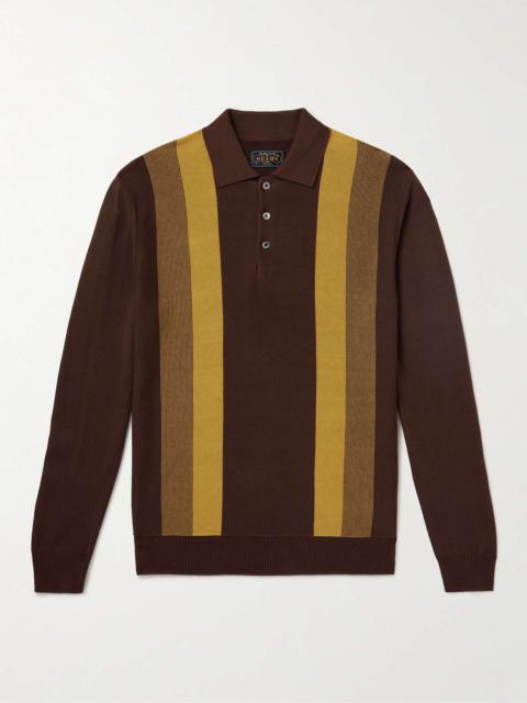 Striped Jacquard-Knit Polo Shirt