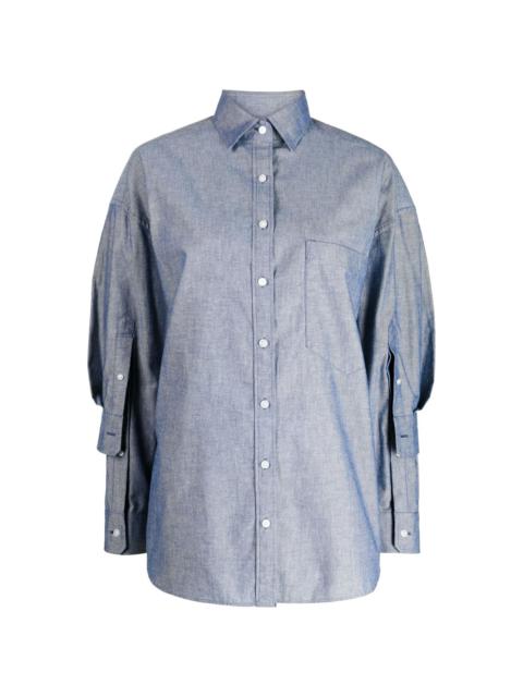 layered cotton shirt