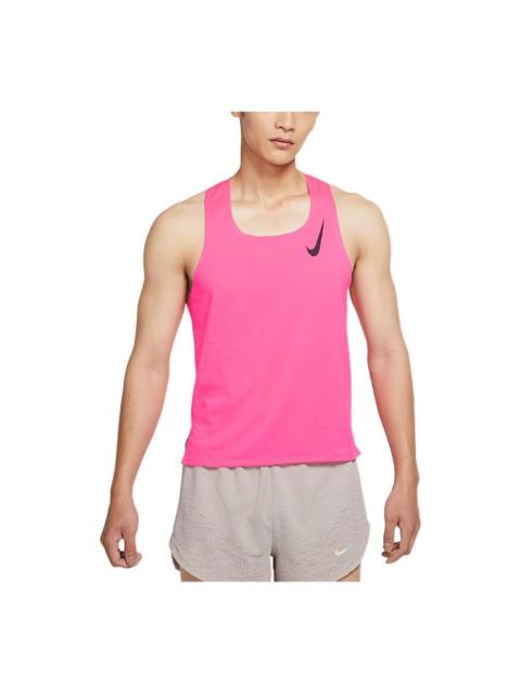 Nike Nike AeroSwift Pullover Running Solid Color Sleeveless Vest Pink CJ7836-639