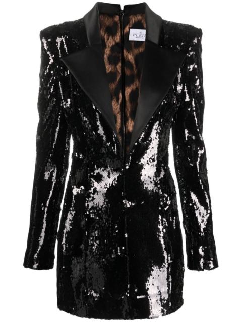 PHILIPP PLEIN sequin-embellished fitted blazer dress