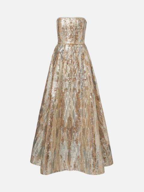 ELIE SAAB Sequined bustier gown