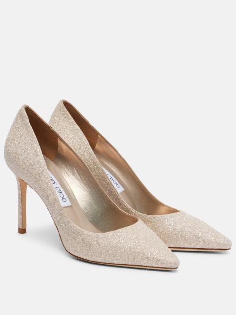 JIMMY CHOO Romy 85 glitter pumps