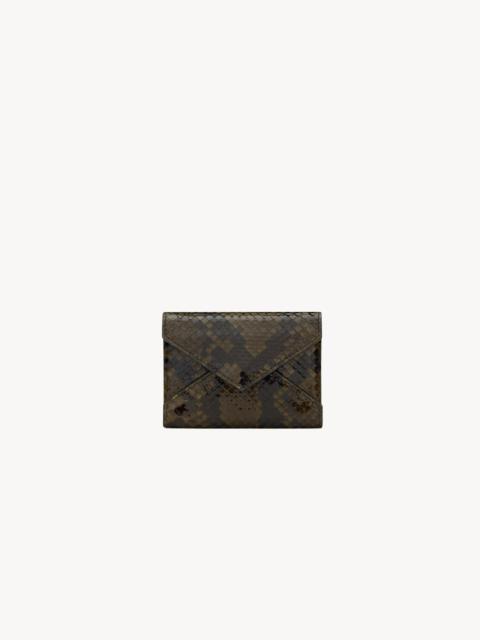 SAINT LAURENT LETTER CARD CASE IN PYTHON