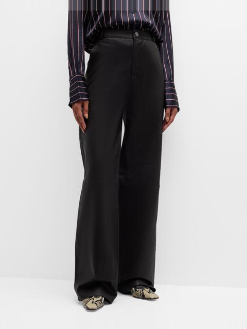 Relaxed Leather Trousers