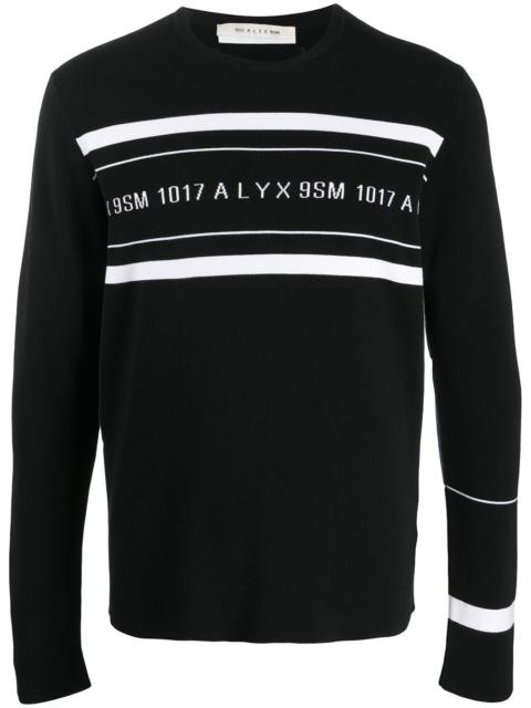 1017 ALYX 9SM contrast-logo striped jumper