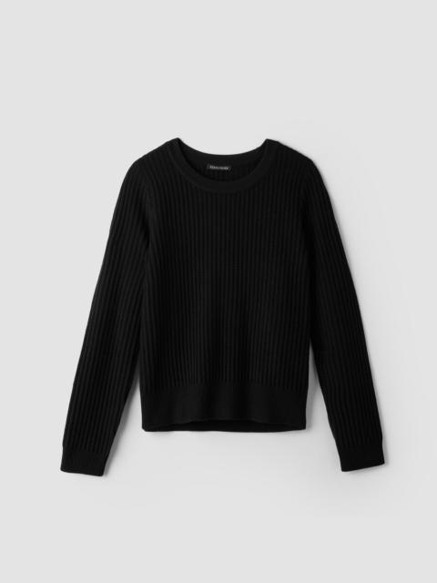 EILEEN FISHER Italian Merino Crew Neck Top in Regenerative Wool