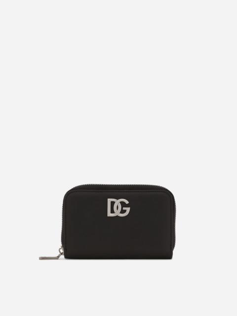 Calfskin nappa wallet with DG logo