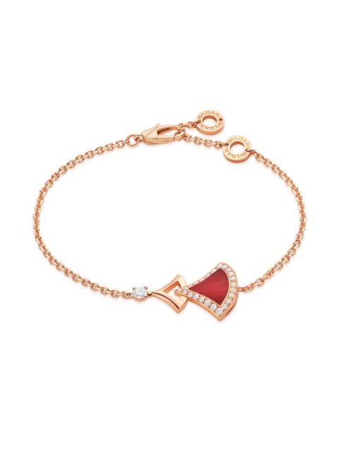 BVLGARI Women's Divas' Dream 18K Rose Gold, Carnelian & 0.31 TCW Diamond Bracelet - Pink Gold