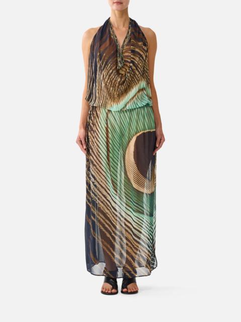 CAMILLA DRAPE FRONT DRAWCORD MAXI DRESS A WINK TO THE WILD
