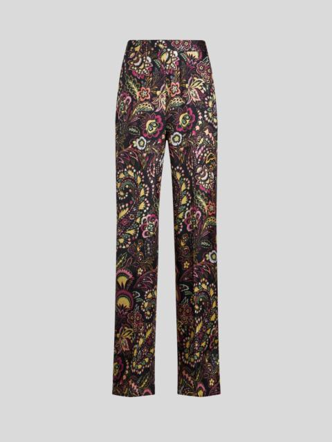 PRINTED TWILL TROUSERS