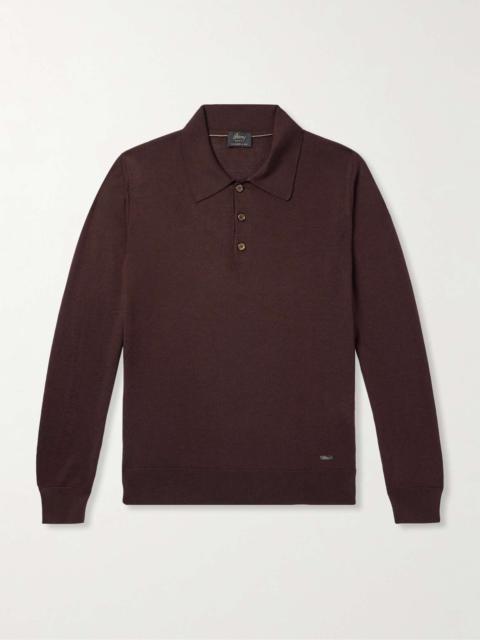 Slim-Fit Cashmere and Silk-Blend Polo Sweater