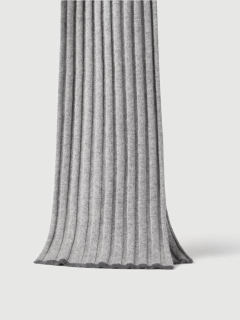 Brunello Cucinelli Cashmere rib knit scarf