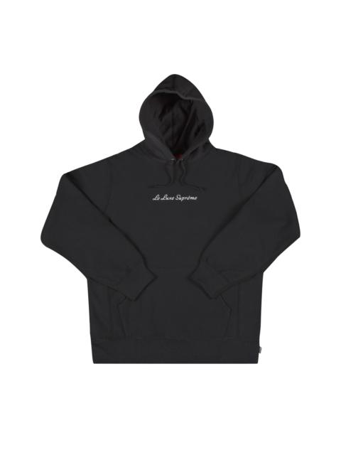 Supreme Supreme Text Stripe Zip Up Hooded Sweatshirt 'Black