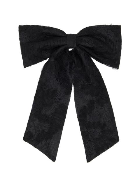 ANNA SUI Black Lace Bombo Bow Hair Clip