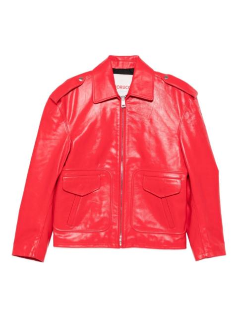 FIORUCCI flap-pockets leather jacket