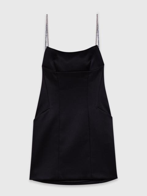 maje Short backless satin dress