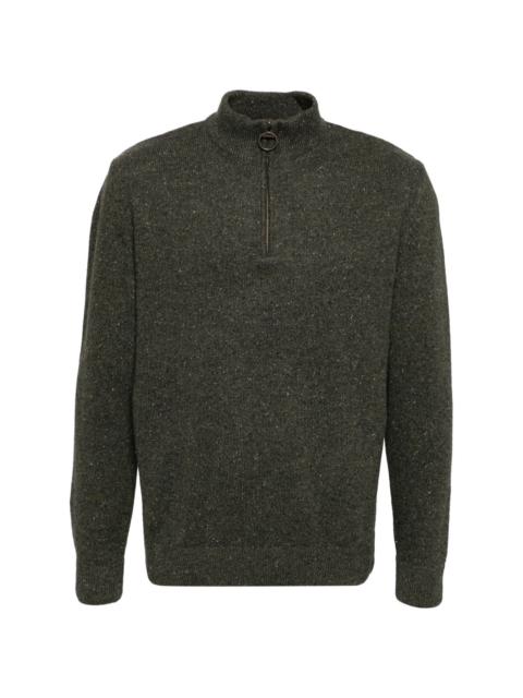 long-sleeved half-zip jumper