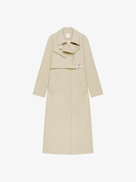 Givenchy TRENCH COAT IN COTTON TWILL WITH U-LOCK BUCKLE