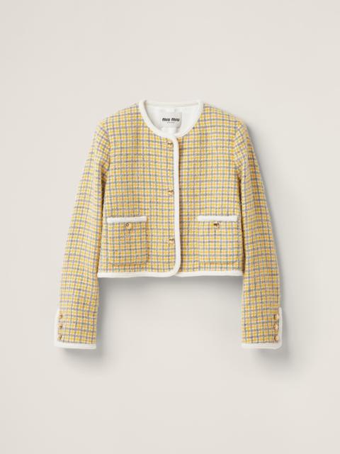 Miu Miu Single-breasted boucle jacket
