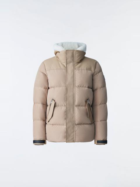 MACKAGE RILEY classic down jacket with removable shearling bib