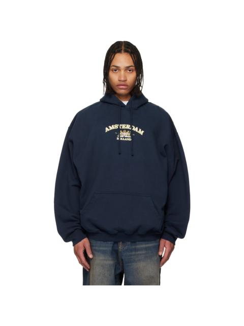 VETEMENTS Navy Holland Tourist Hoodie