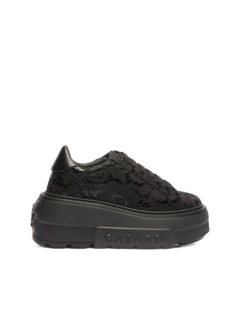 CASADEI lace platform sneakers