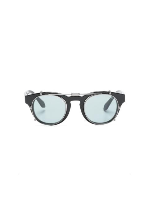 GIORGIO ARMANI pantos-frame clip-on sunglasses