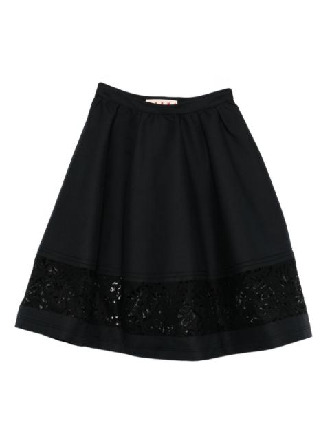 Marni embellished cotton skirt