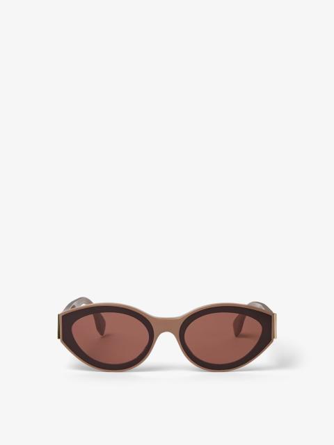 FENDI Fendi First Low-bridge fit taupe acetate sunglasses