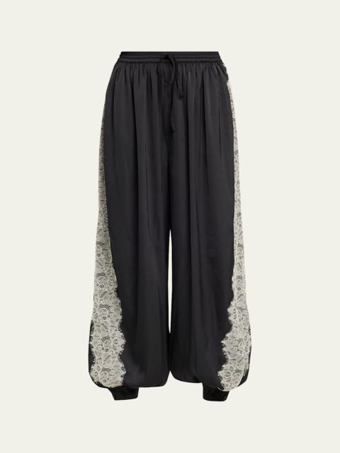 Cinq à Sept Esme Satin Drawstring Balloon Pants