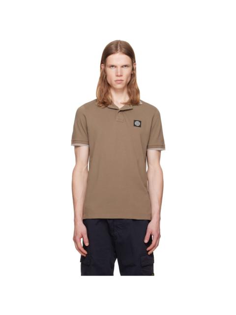 Stone Island Khaki 2200010 Organic Cotton Piqué Polo