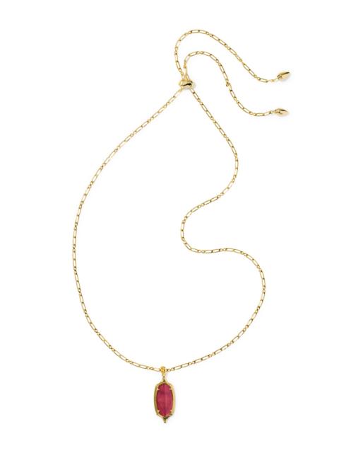 KENDRA SCOTT Dani Stepped Frame Gold Long Pendant Necklace