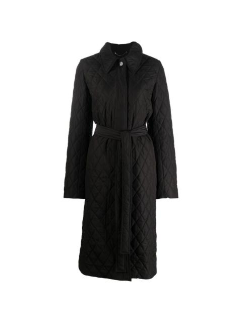 Stella McCartney diamond-quilted belted coat