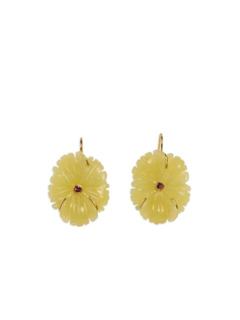 LIZZIE FORTUNATO New Bloom flower-carved earrings
