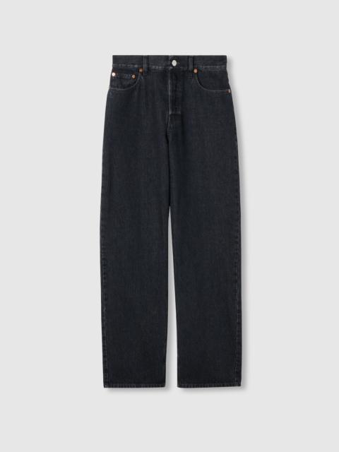 Denim pant with Gucci label