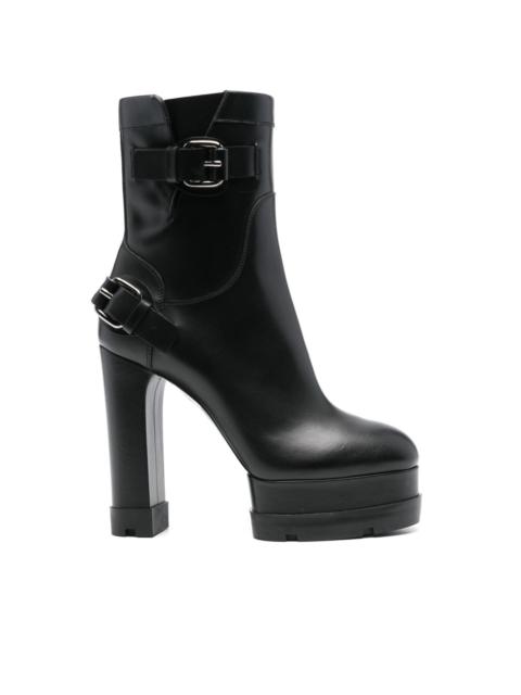CASADEI 130mm leather ankle boots