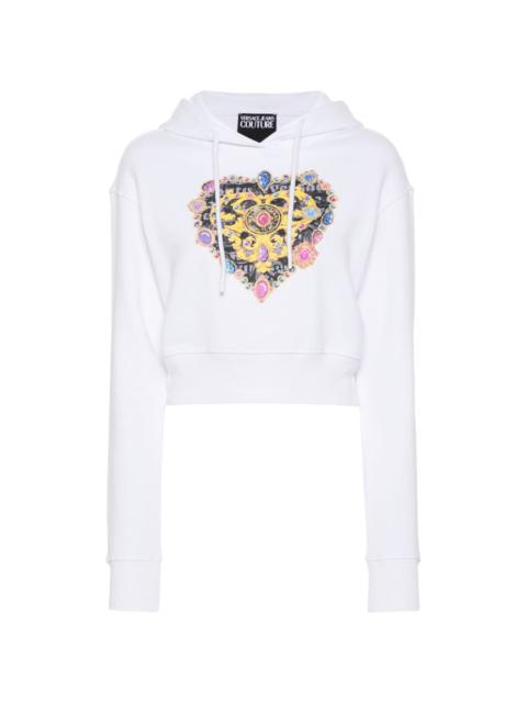 VERSACE JEANS COUTURE logo-print cotton hoodie