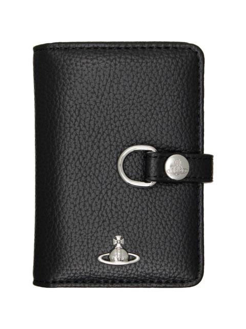 Vivienne Westwood Black Vertical Flap Card Holder