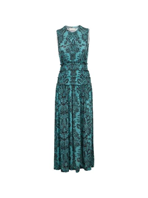 ULLA JOHNSON Kamaria ruched floral maxi dress