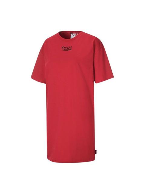 PUMA (WMNS) PUMA x Mr Doodle Short Sleeve Dress Red 530656-22