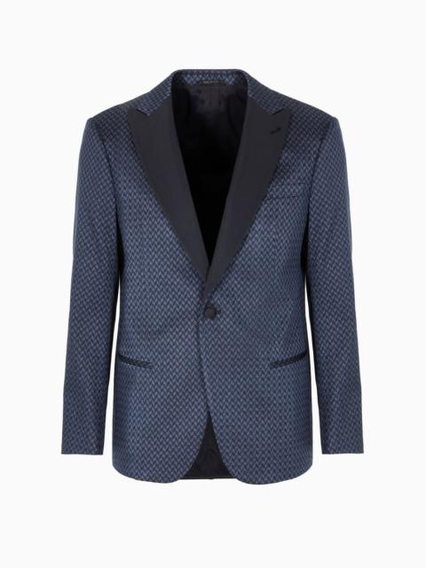 GIORGIO ARMANI Giorgio’s single-breasted jacket in silk jacquard