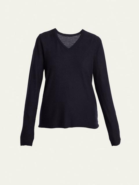 The Row Manyar V-Neck Cashmere Sweater