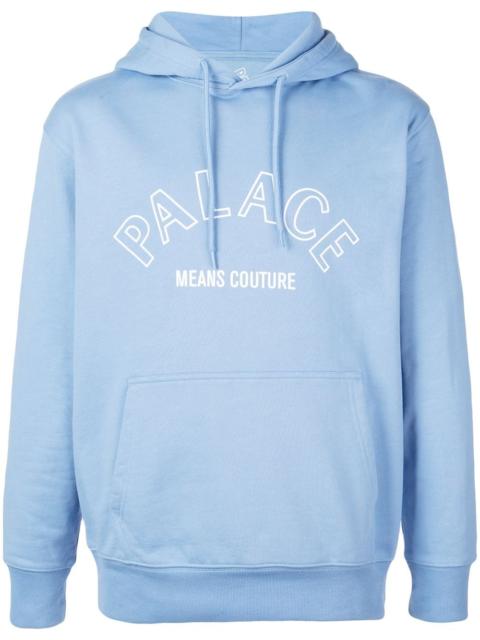 logo print hoodie